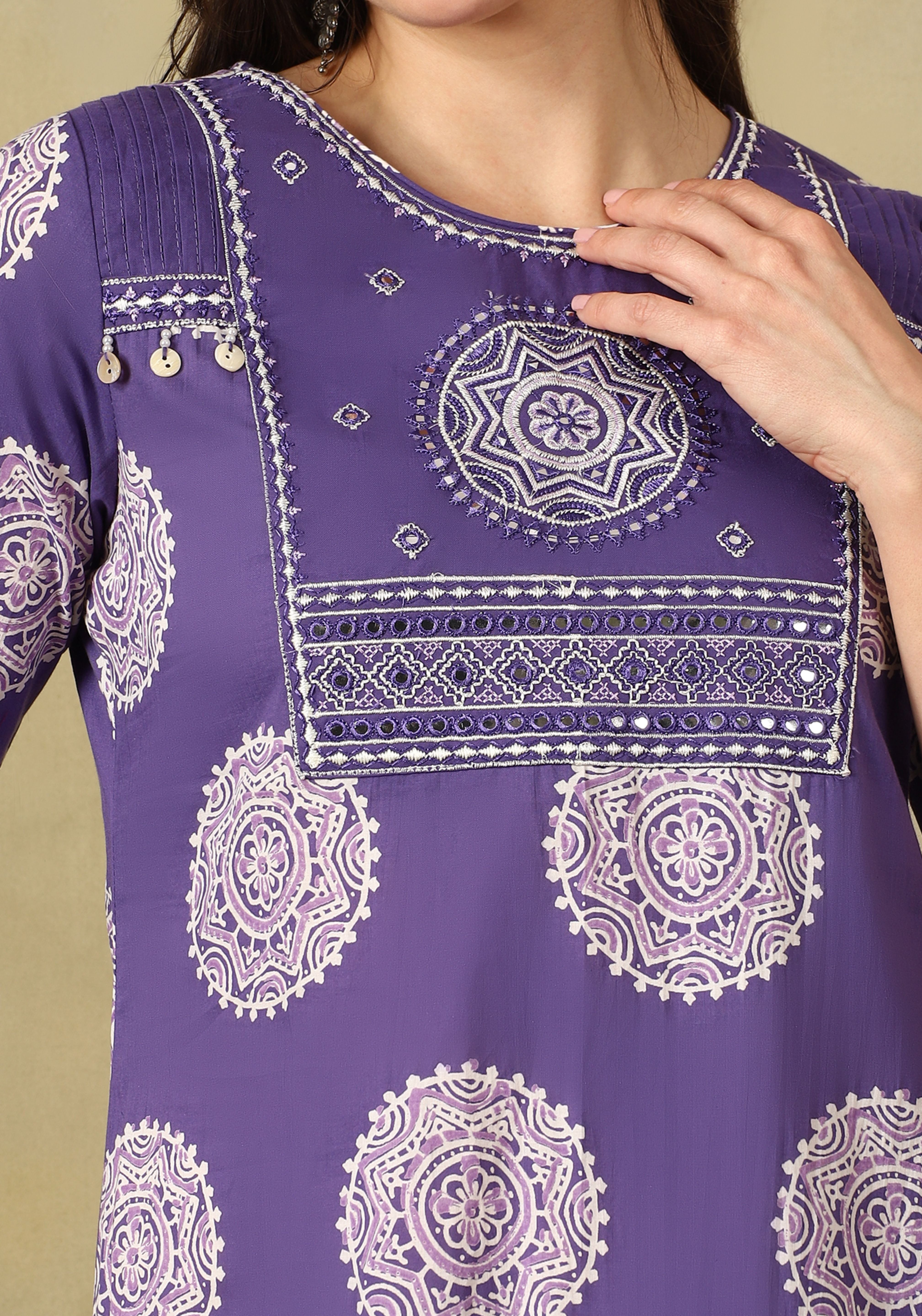 Purple Navya Straight Suit Set