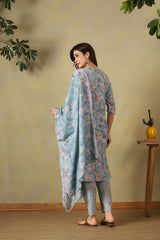 Sea Green Meher Straight Suit Set