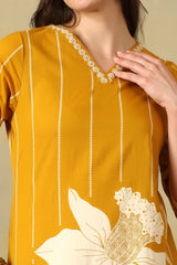 Yellow Advika Straight Suit Set