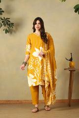 Yellow Advika Straight Suit Set