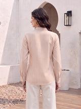 Peach Pinstripe Shirt