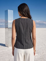 Onyx Stripe Wrap Top
