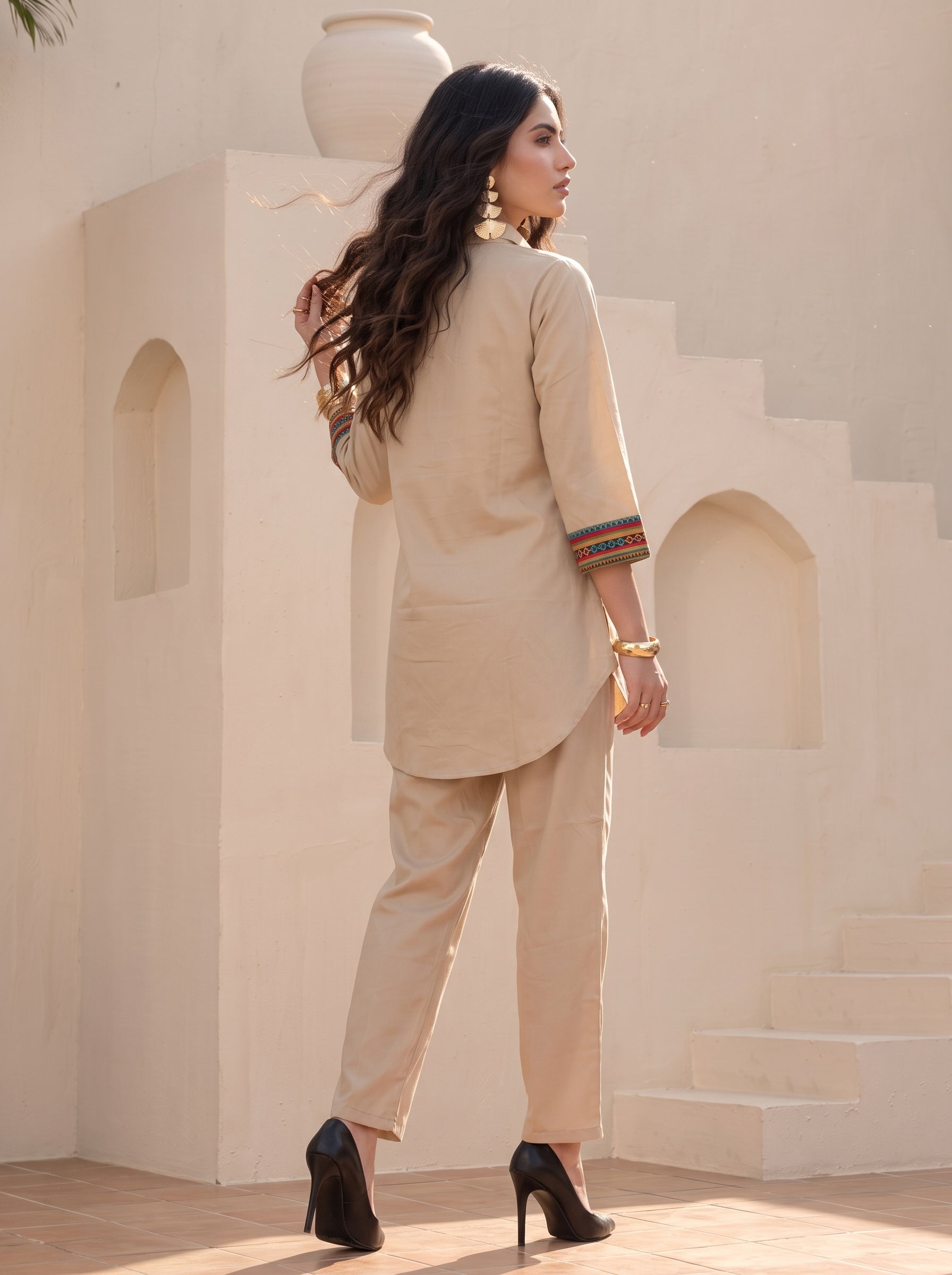 Beige Kayan Co-ord Set
