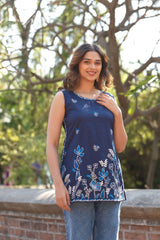 Navy Blue Ira Top