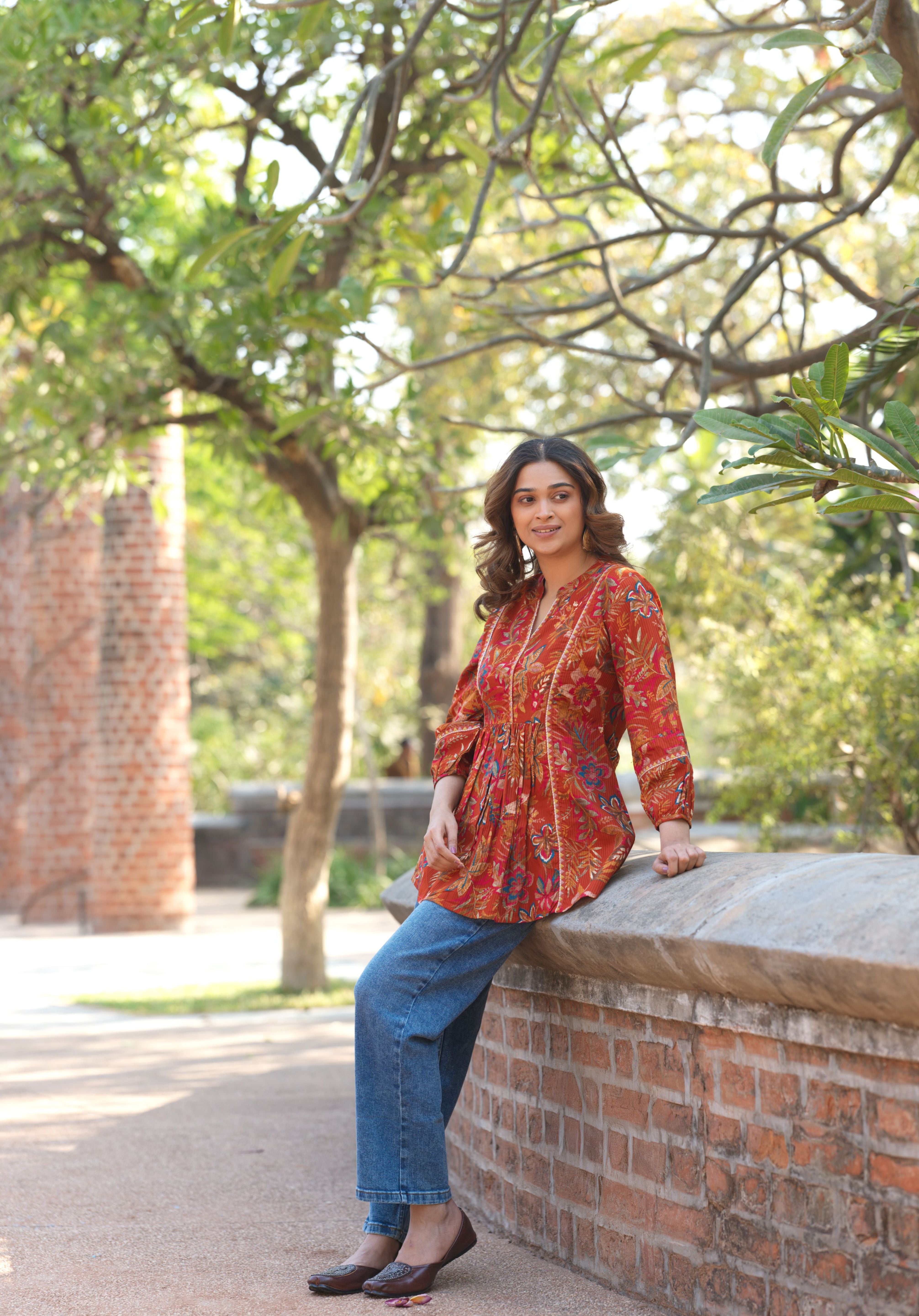 Burnt Orange Aavya Top