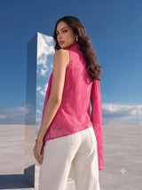 Magenta Luxe Scarf Top