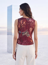 Crimson Meadow Wrap Top
