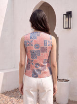 Sunset Geo Sleeveless Top