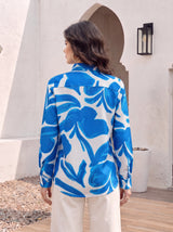 Cobalt Bloom Button Shirt