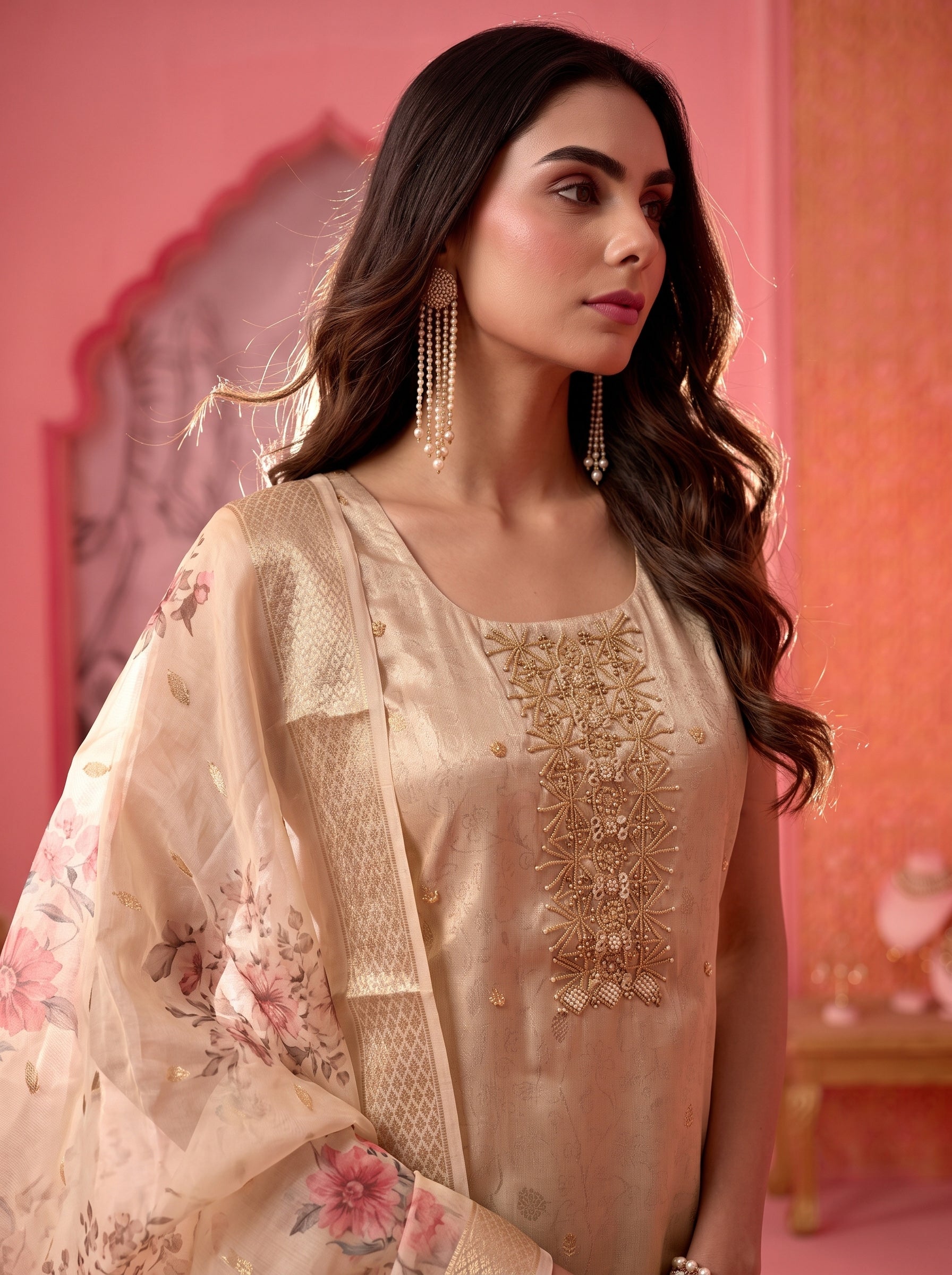 Ivory Nazira Suit Set