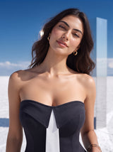 Monochrome Tux Corset Top