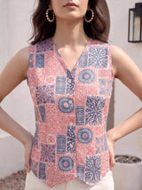 Sunset Geo Sleeveless Top