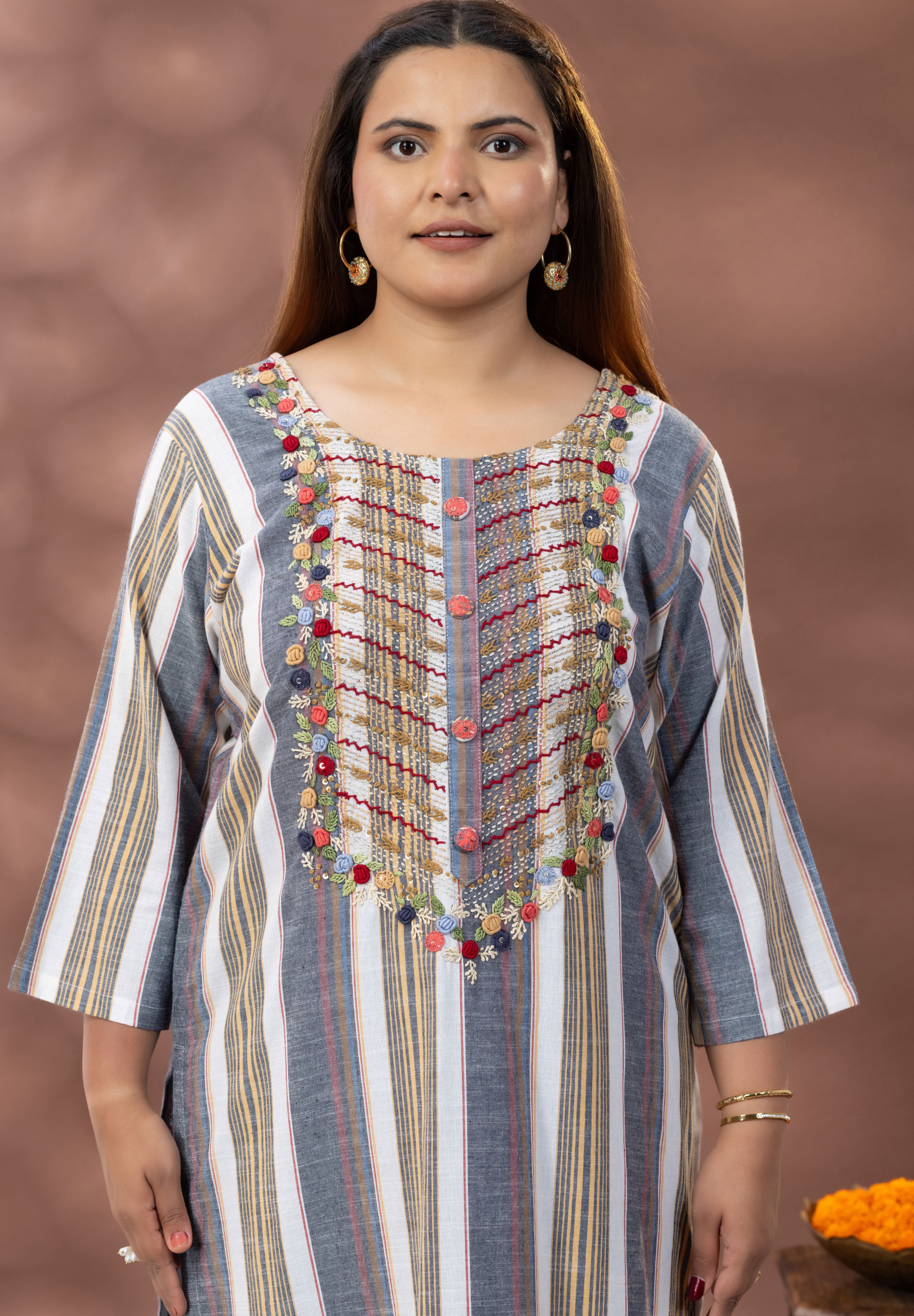 Rustic Bloom Kurti