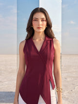 Burgundy Wrap Top