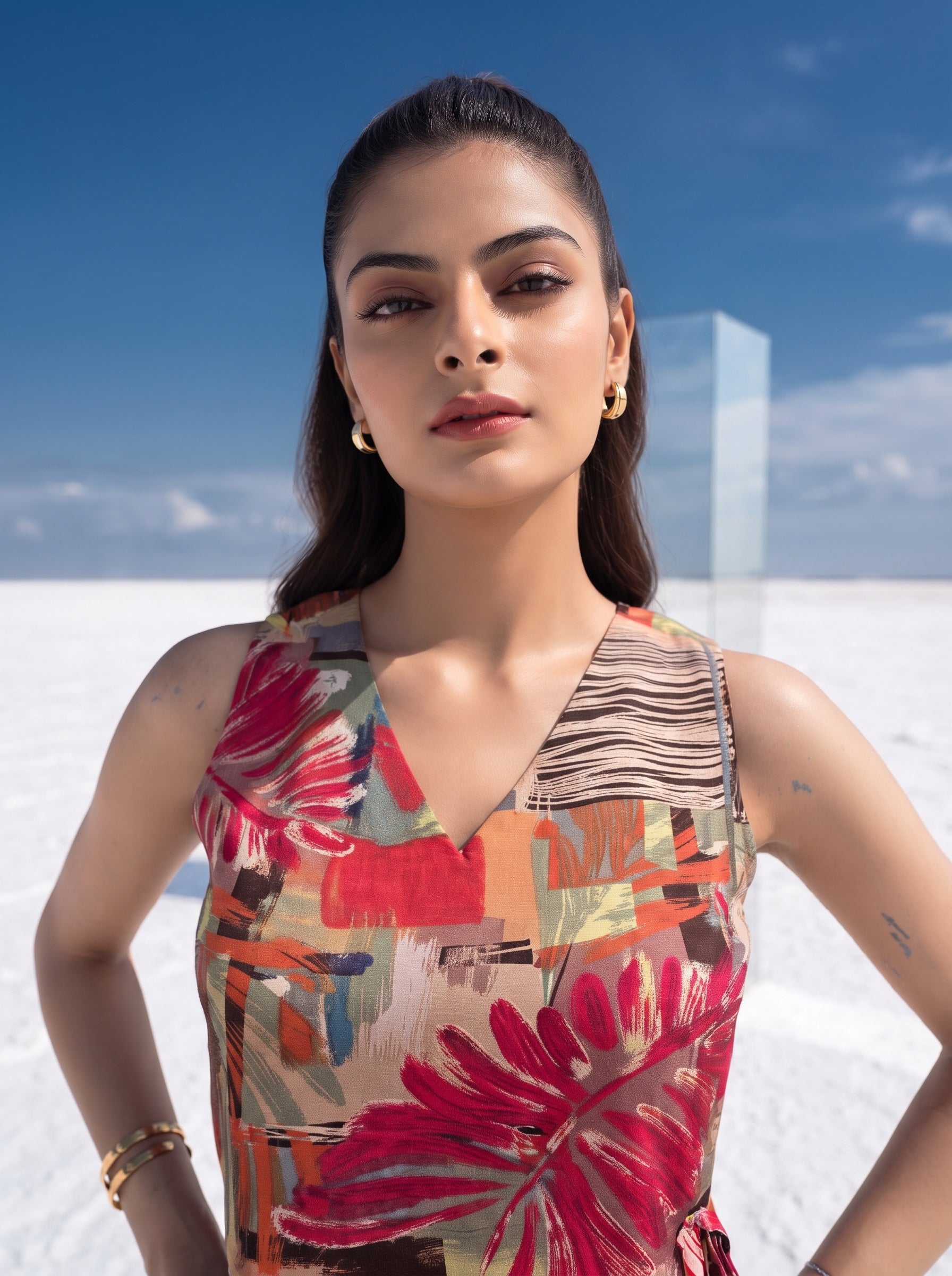 Tropic Oasis Wrap Top