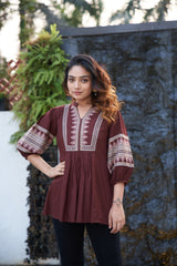 Brown Ananya Top