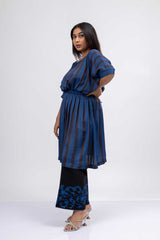 MoonFall Black and Blue Printed Co-ord Set