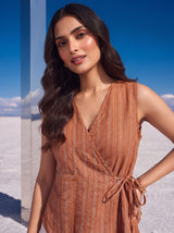 Amber Stripe Wrap Top