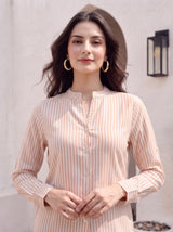 Peach Pinstripe Shirt