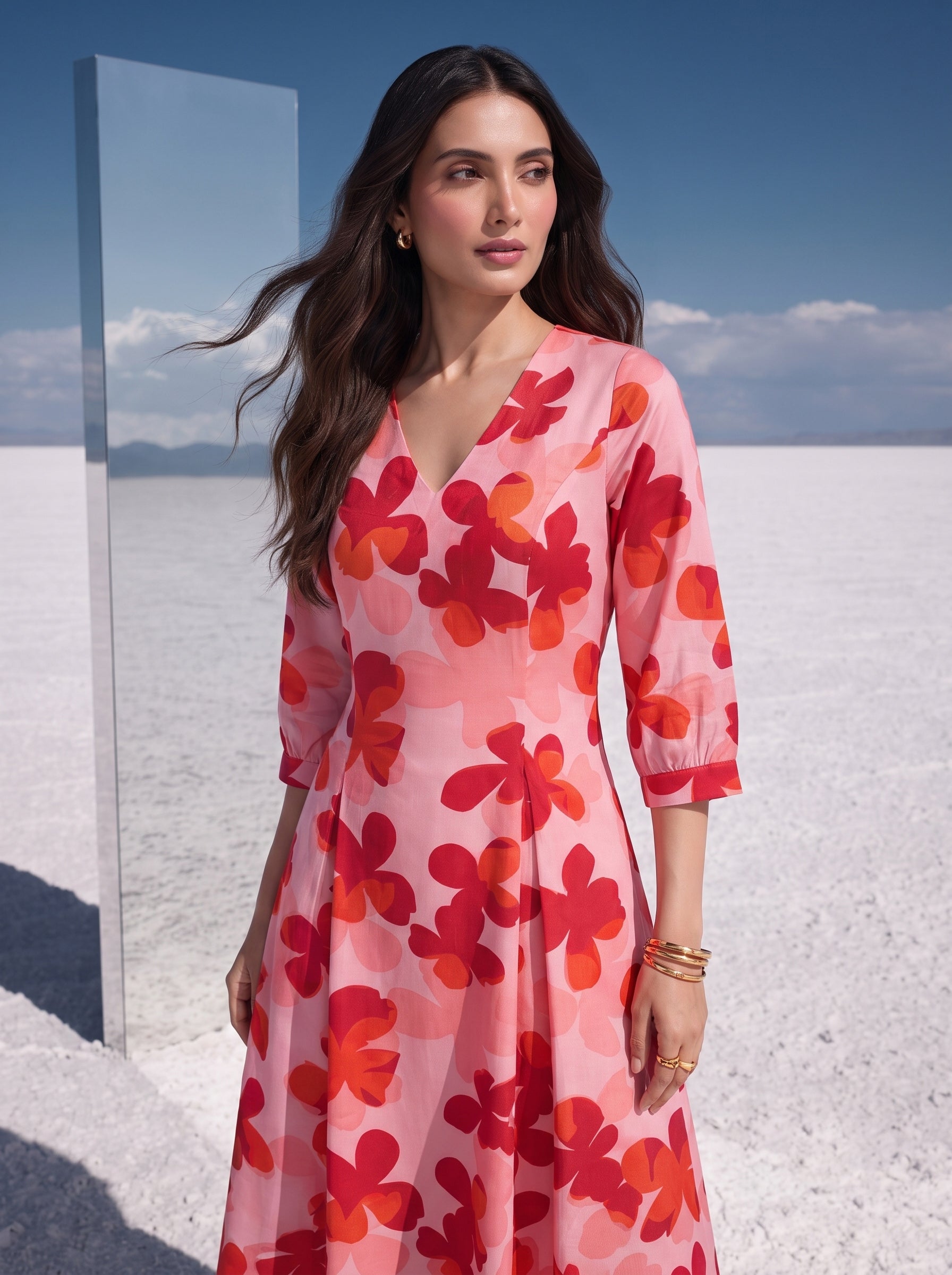 Petal Crush Pink Bloom Dress