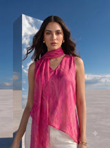 Magenta Luxe Scarf Top