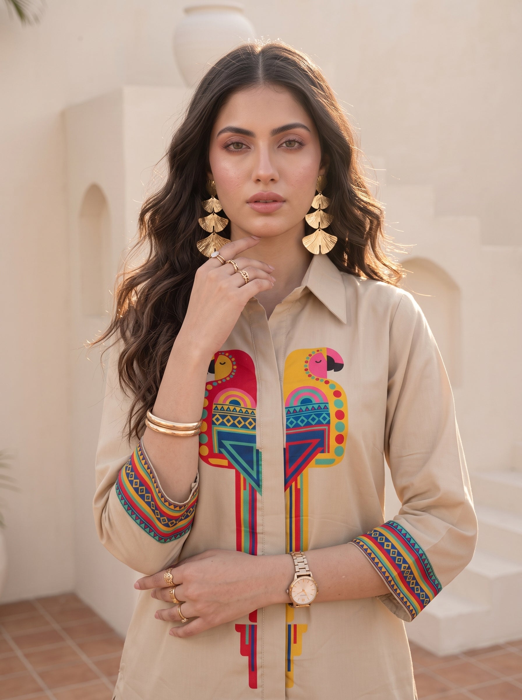 Beige Kayan Co-ord Set