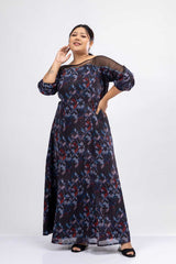 luxury plus size printed embroidered dress online