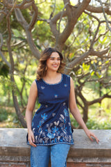 Navy Blue Ira Top