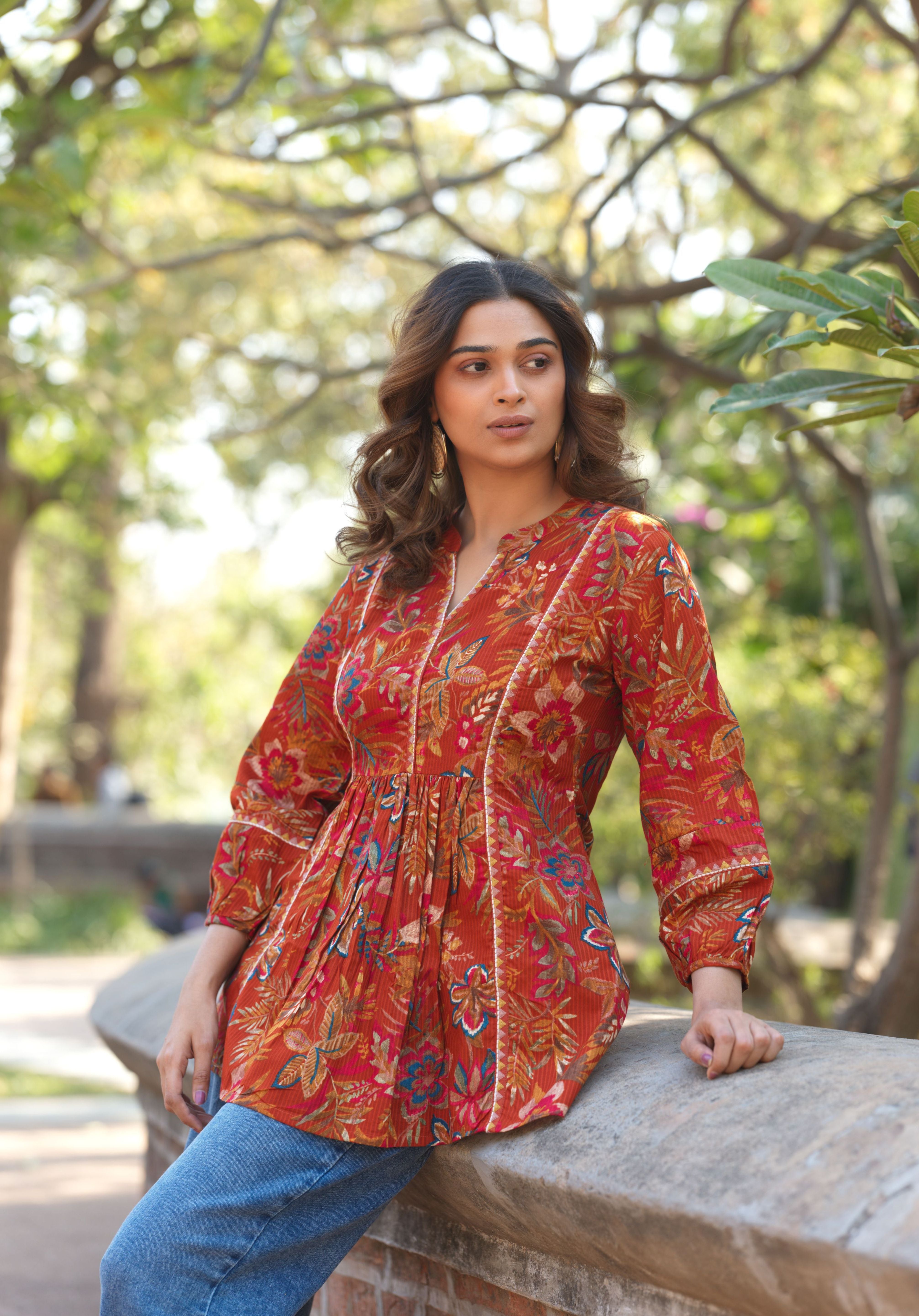 Burnt Orange Aavya Top