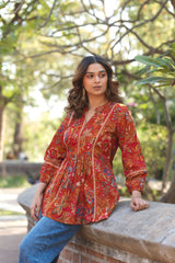 Burnt Orange Aavya Top