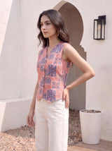 Sunset Geo Sleeveless Top