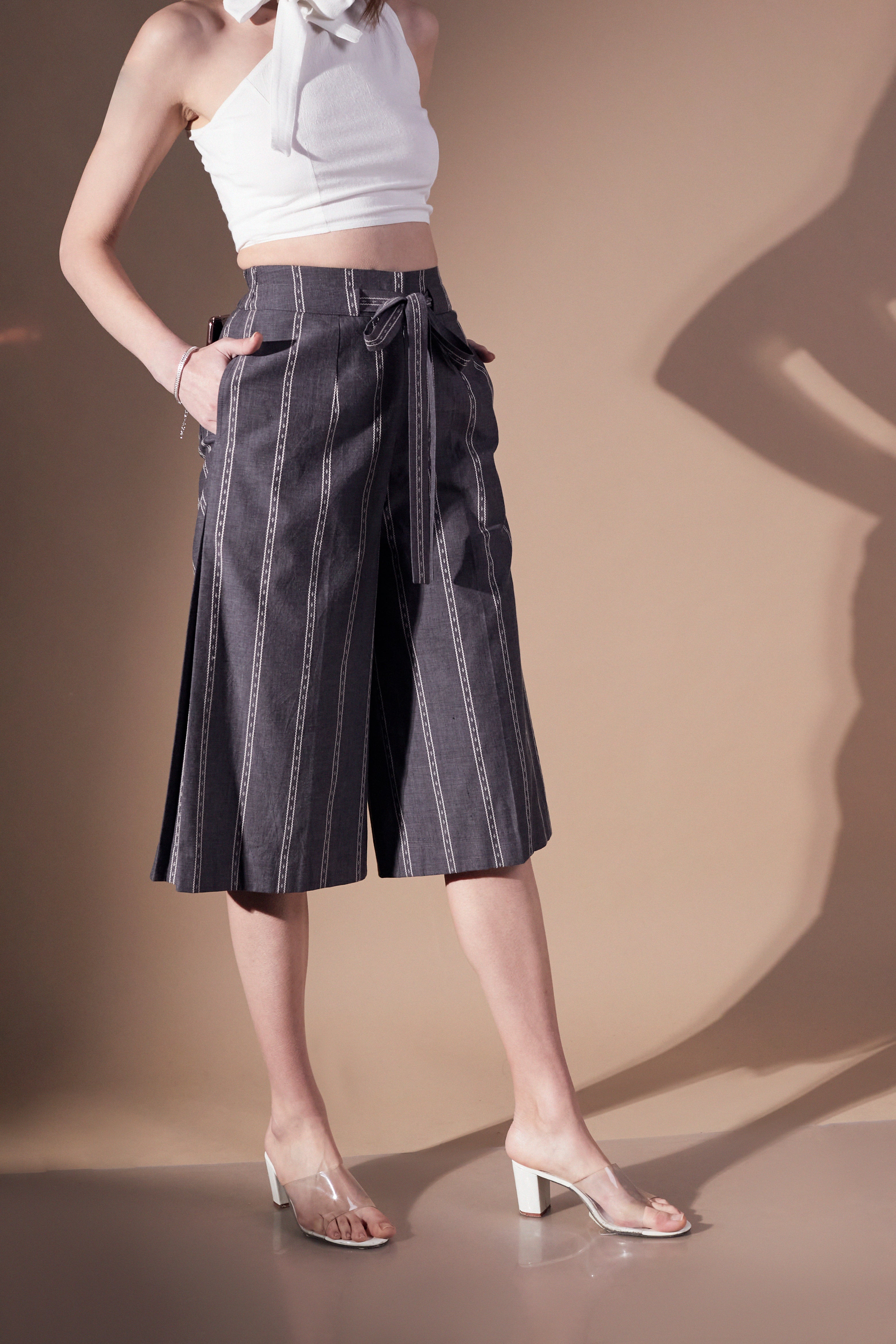 denim culottes pants