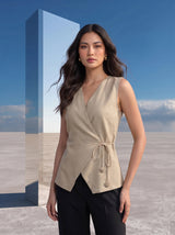 Clean Girl Side-Tie Wrap Top