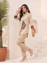 Beige Naira Co-ord Set