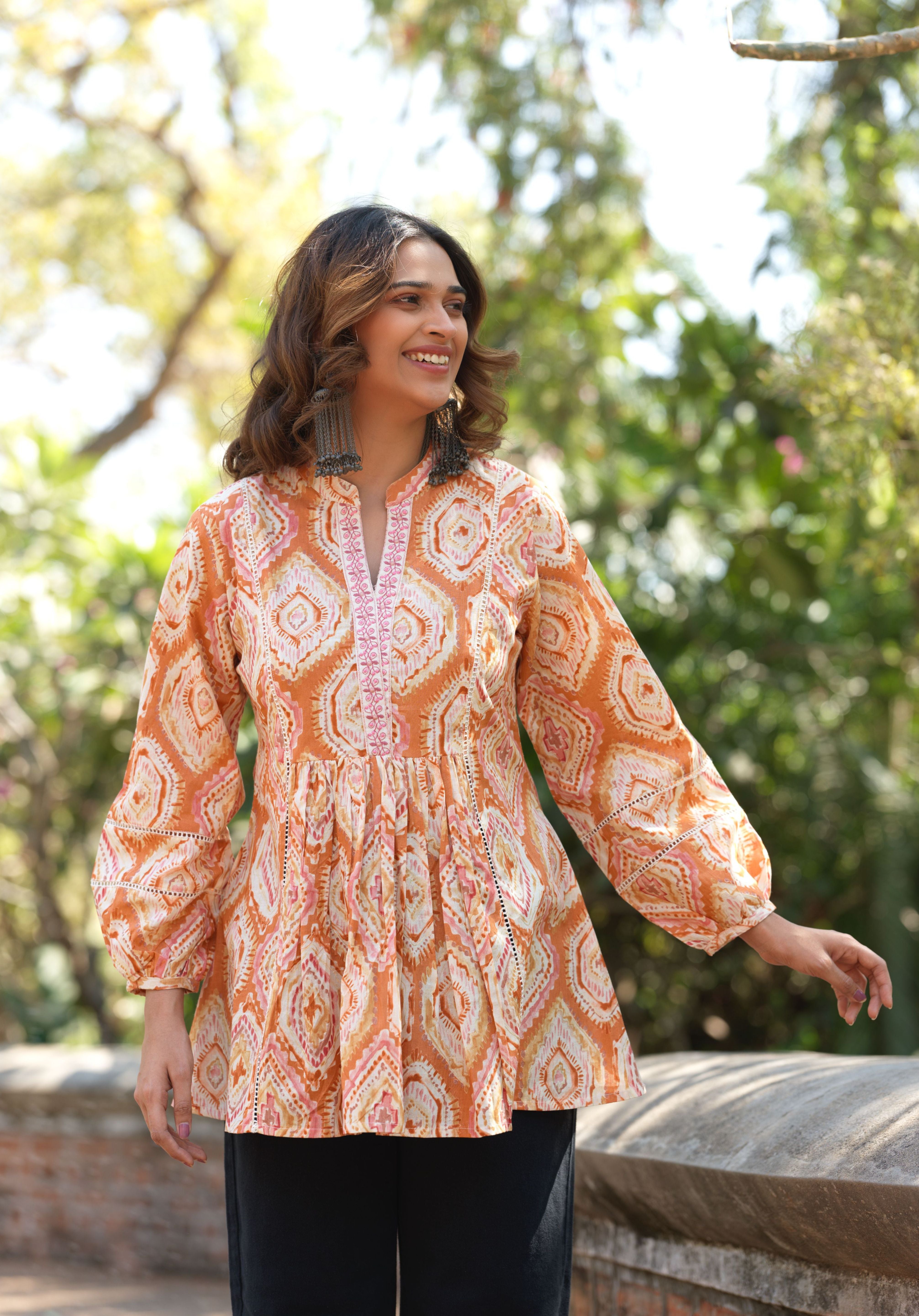 Rust Advika Top