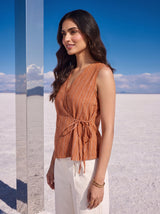 Amber Stripe Wrap Top