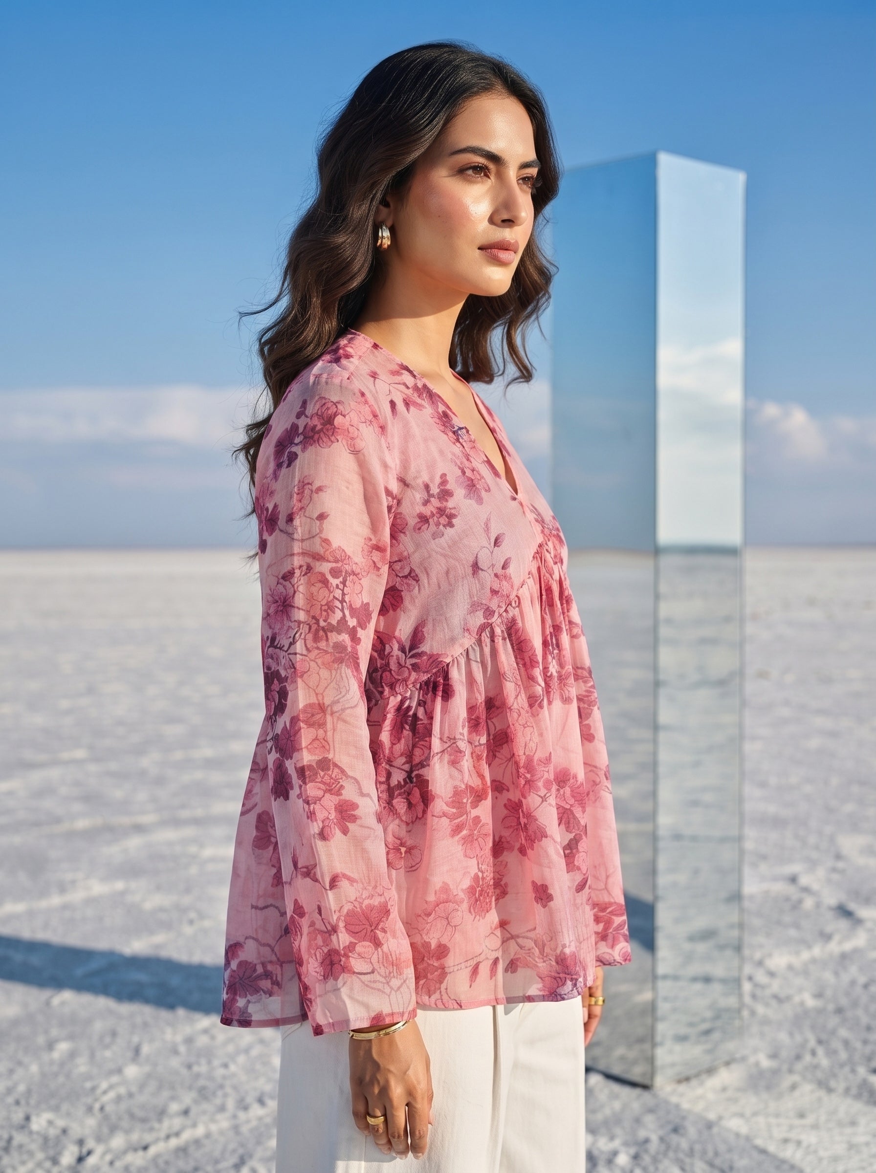 Petal Pink Gathered Blouse