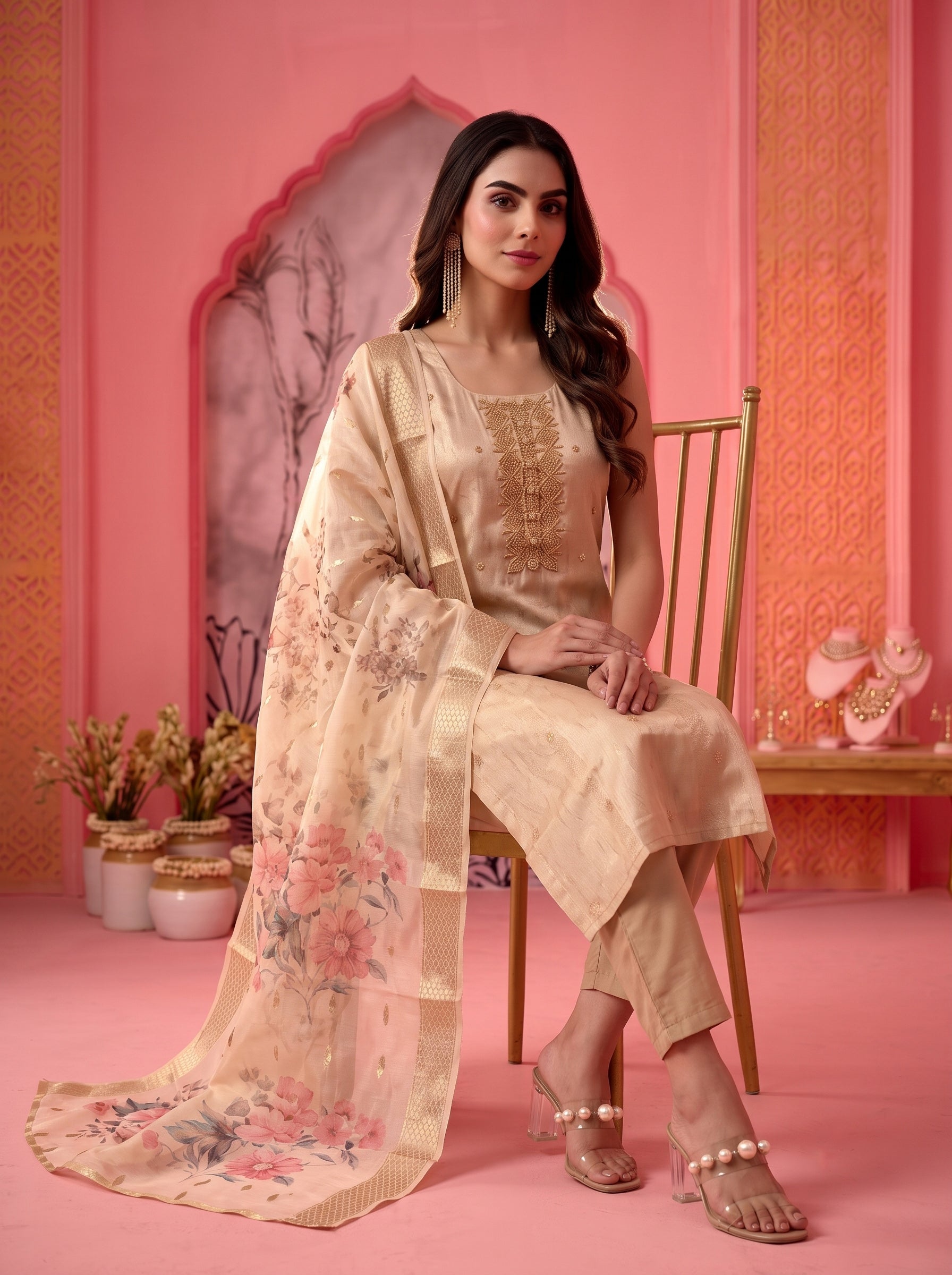 Ivory Nazira Suit Set