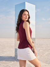 Burgundy Wrap Top
