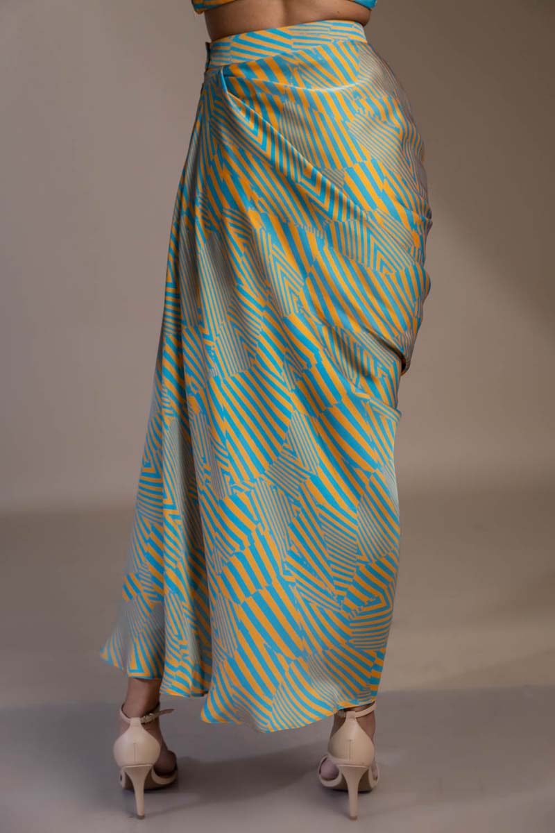 long draped skirt