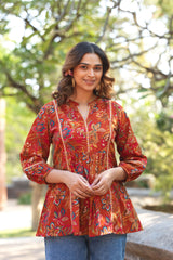 Burnt Orange Aavya Top