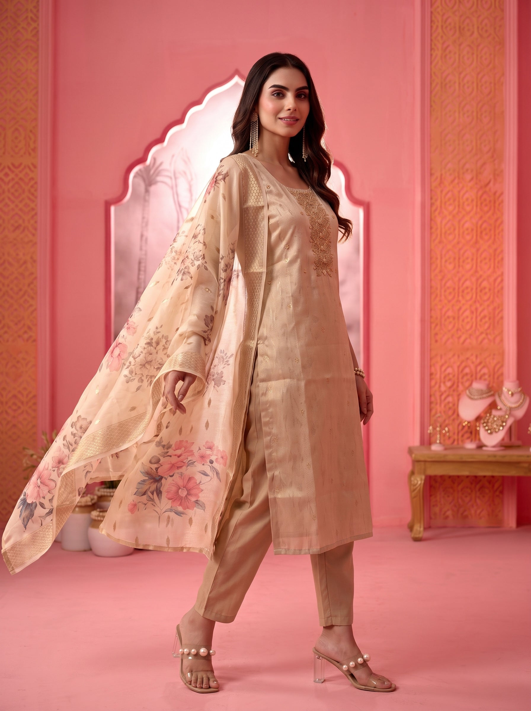 Ivory Nazira Suit Set