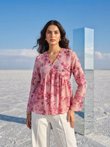 Petal Pink Gathered Blouse