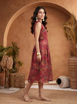 Maroon Faye Dress