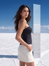 Monochrome Tux Corset Top