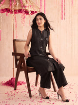 Black Dilruba Kurta Set
