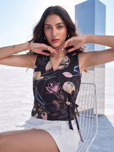 Rayon Noir Botanical Top