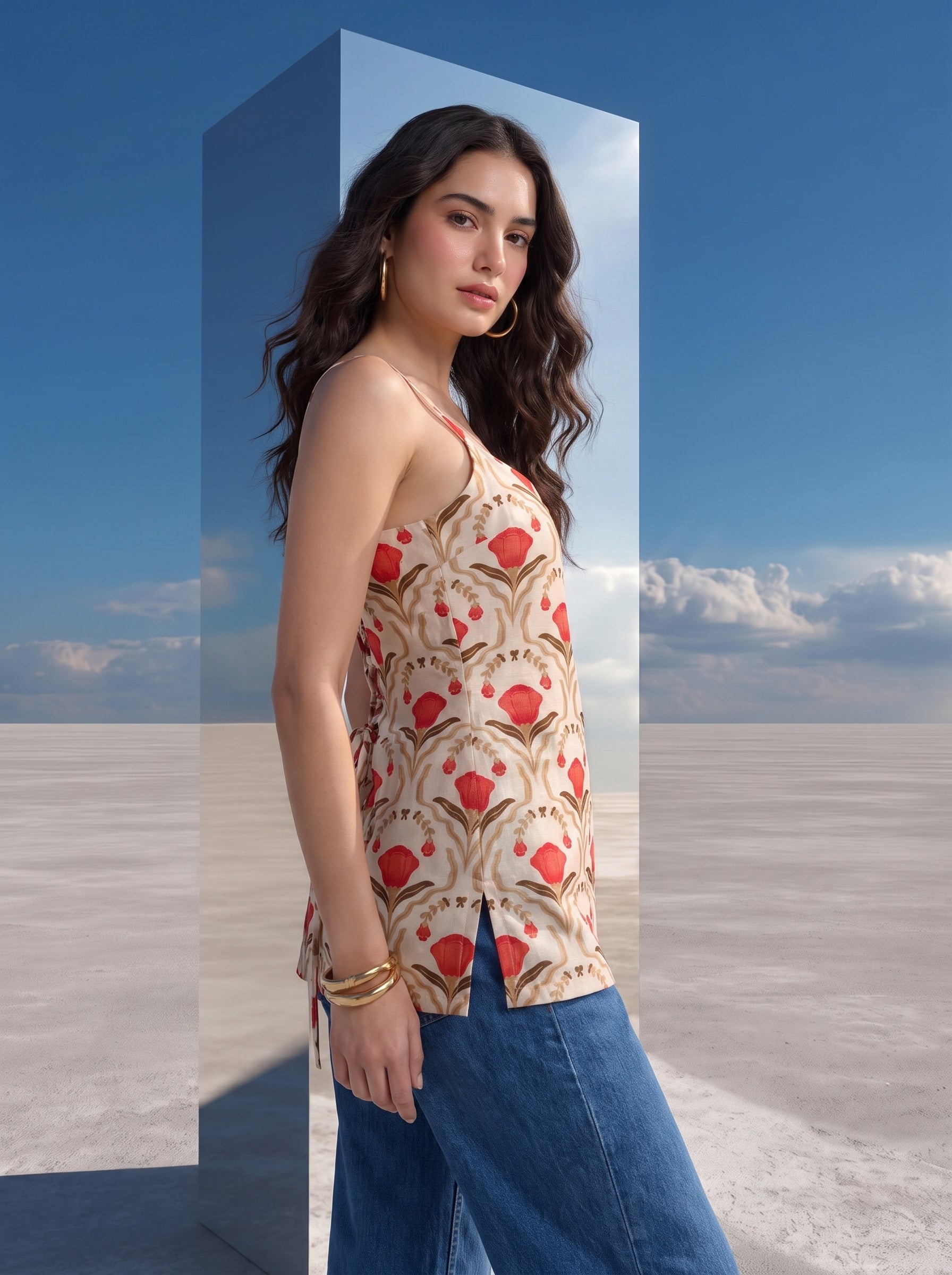 Sienna Bloom Satin Cami