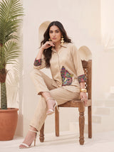 Beige Naira Co-ord Set