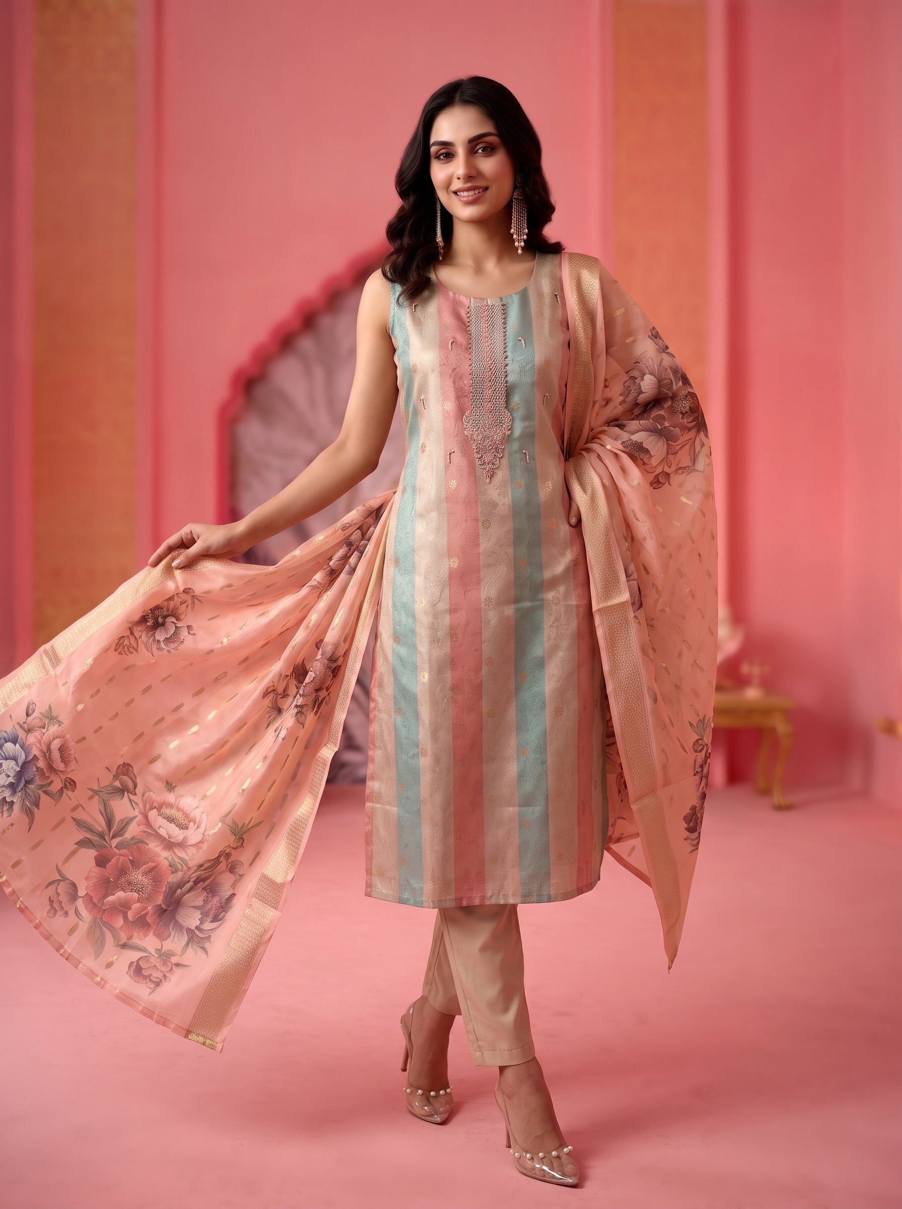 Pastel Mehr Suit Set